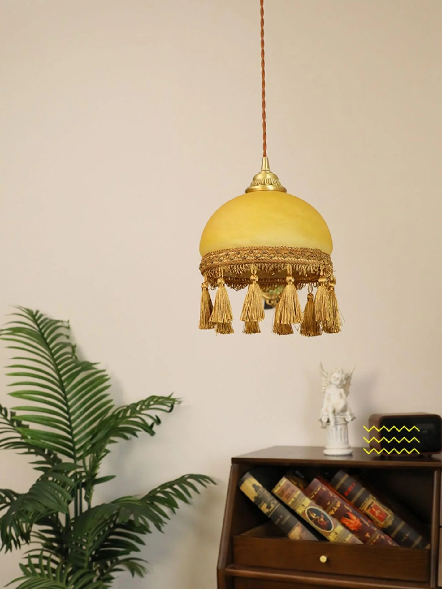 Fringe Tassels Brass Pendant Light - Image 17