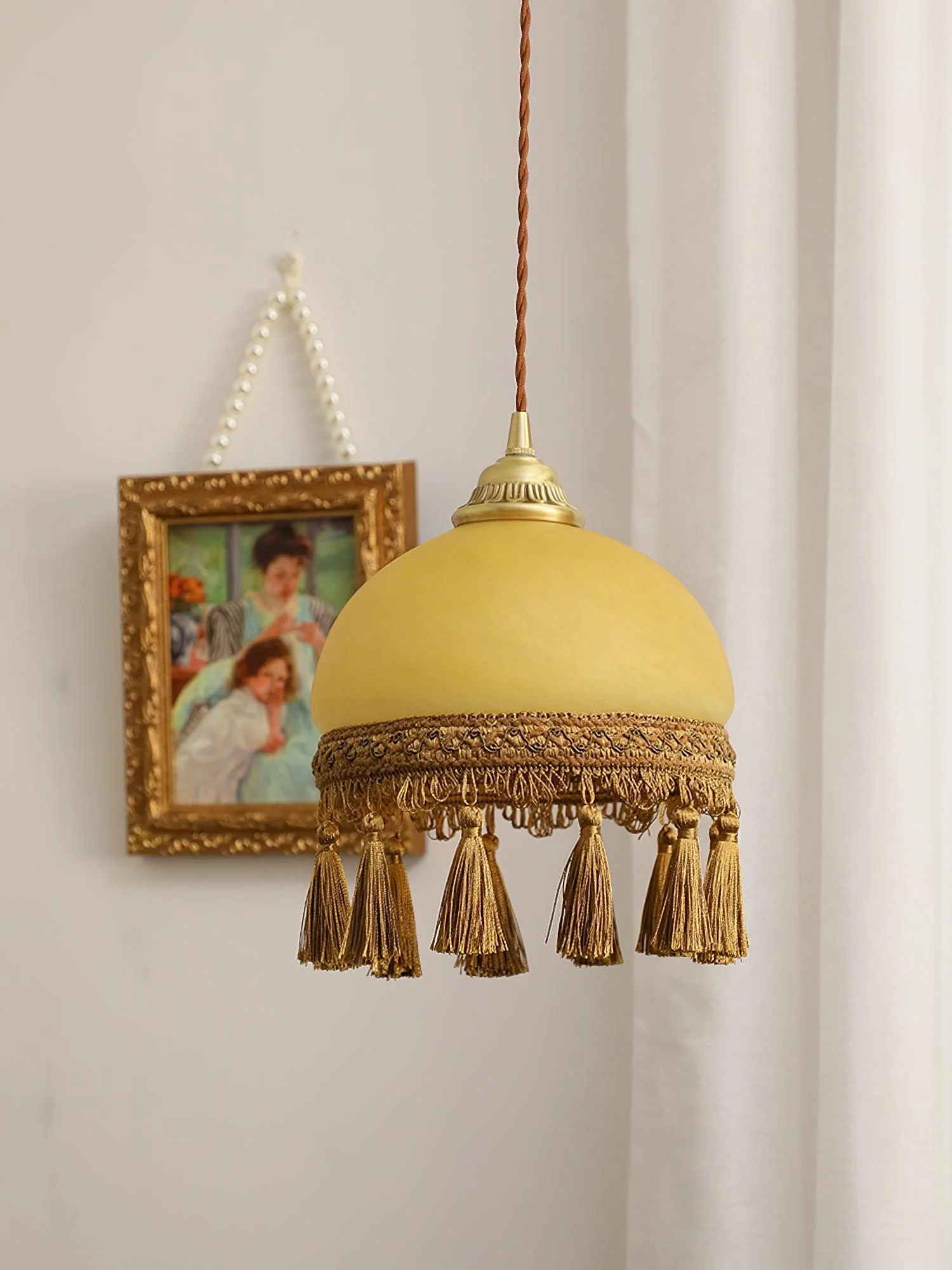 Fringe Tassels Brass Pendant Light - Image 18