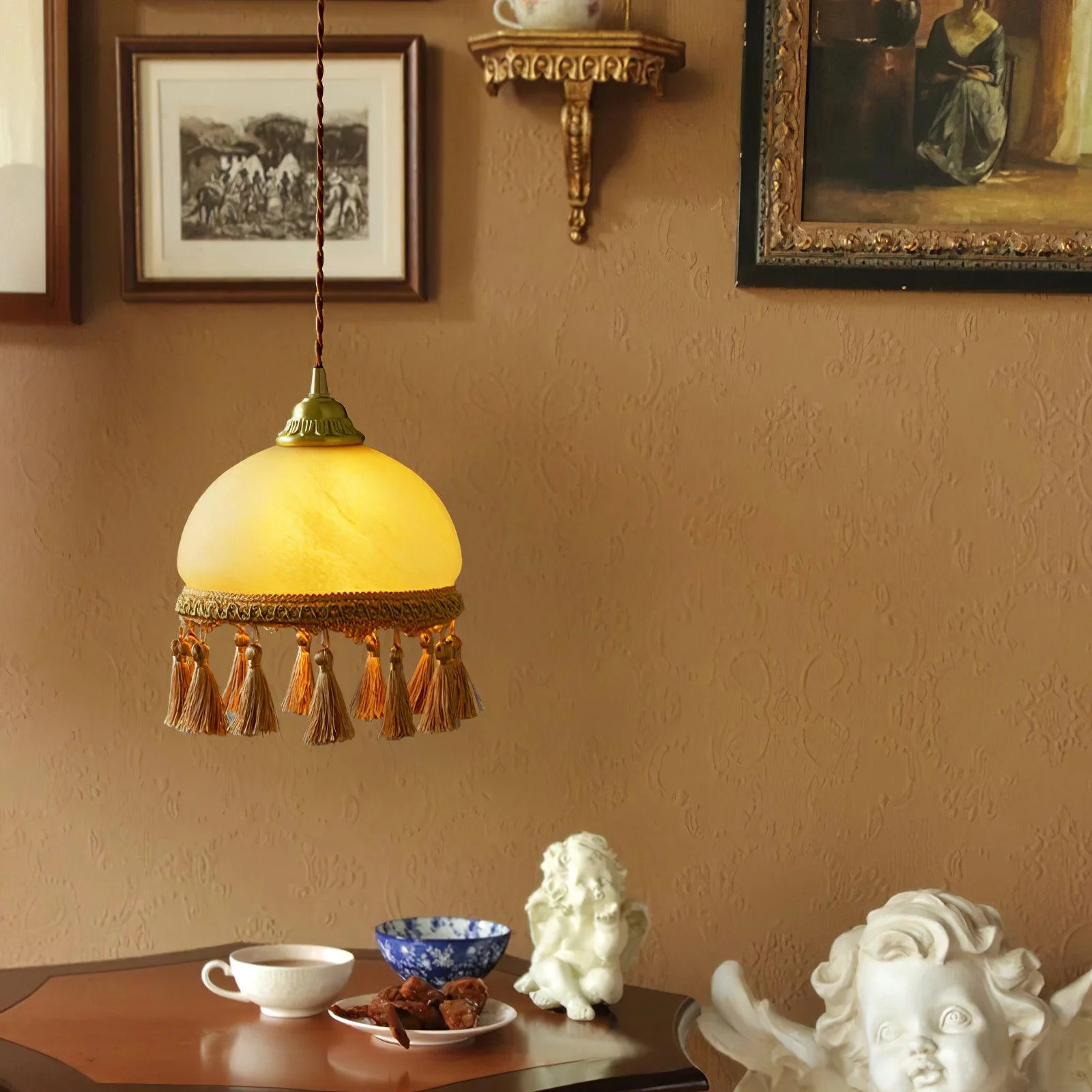 Fringe Tassels Brass Pendant Light - Image 7