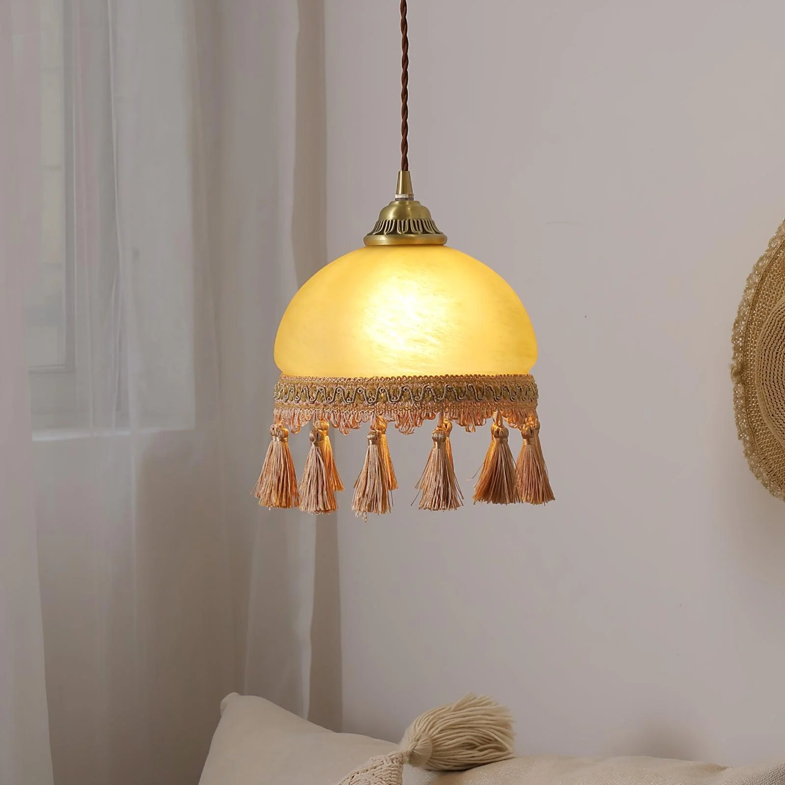 Fringe Tassels Brass Pendant Light - Image 8
