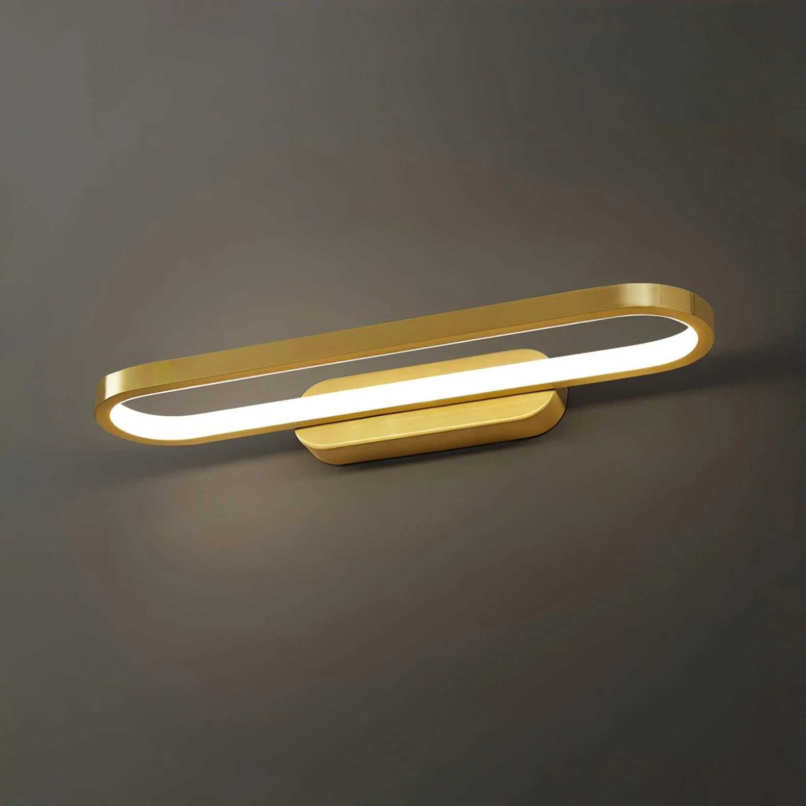 Plana Modern Minimalist LED Brass Wall Light - Image 6