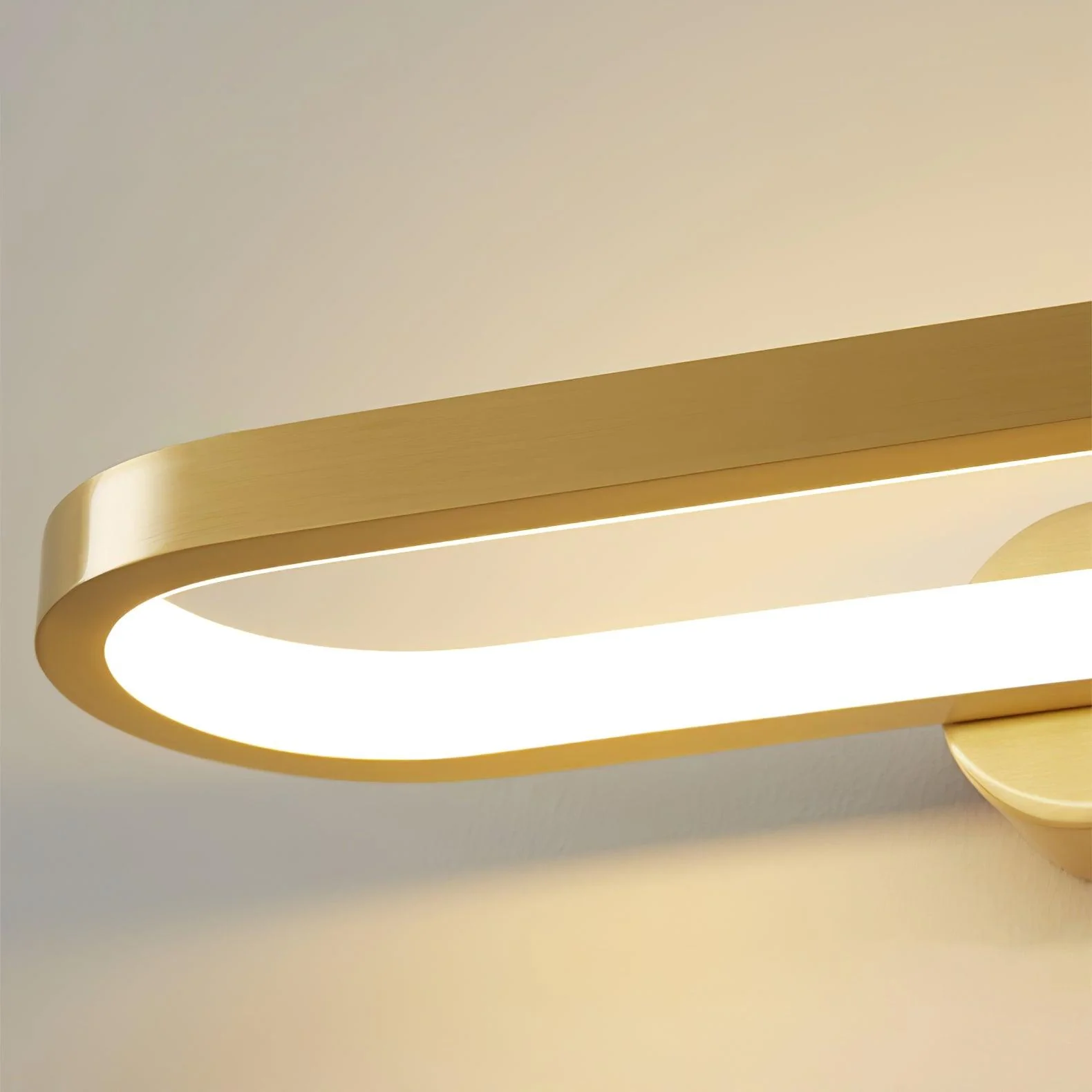 Plana Modern Minimalist LED Brass Wall Light - Image 8