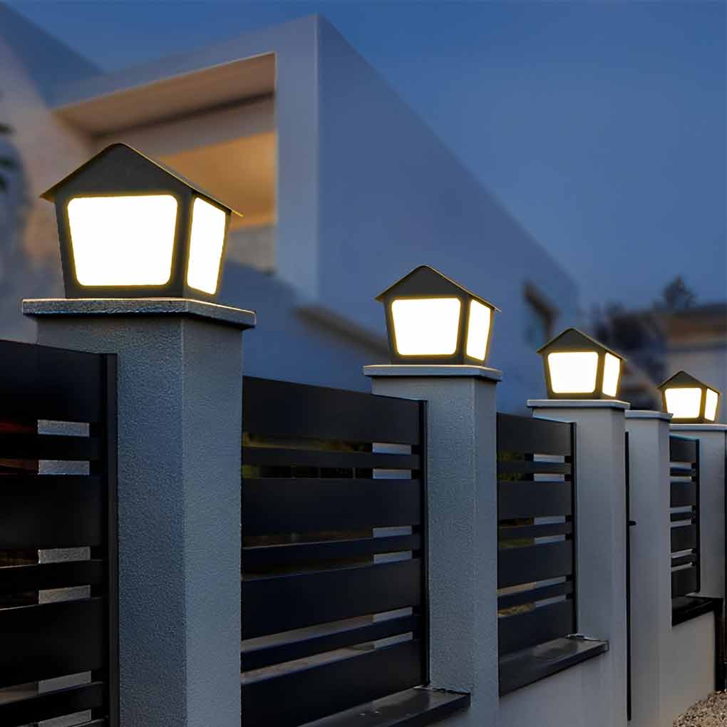 Gida Cottage Shaped LED Modern Outdoor Post Pillar Light - Image 10
