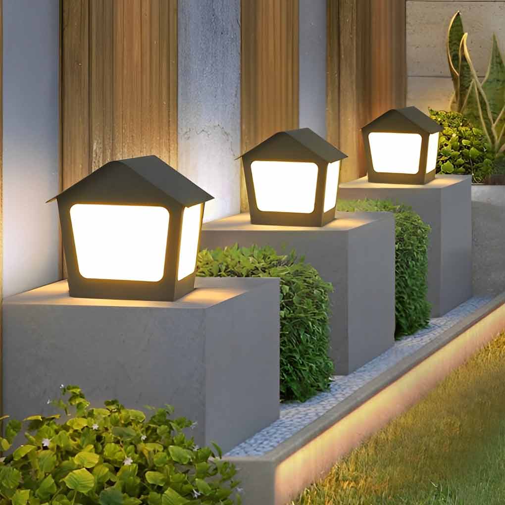 Gida Cottage Shaped LED Modern Outdoor Post Pillar Light - Image 14