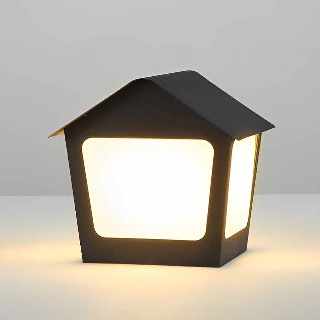 Gida Cottage Shaped LED Modern Outdoor Post Pillar Light - Image 3