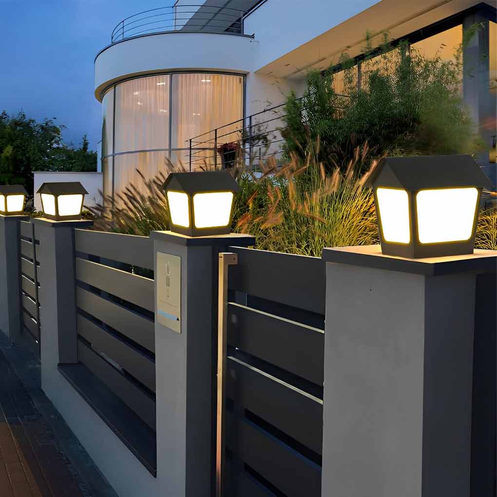 Gida Cottage Shaped LED Modern Outdoor Post Pillar Light - Image 7