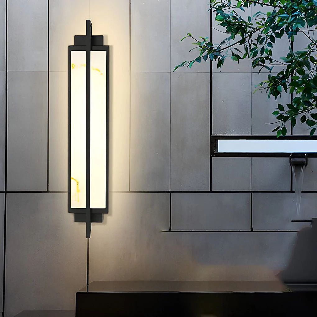 Gifed Modern LED Marble Outdoor Sconce Wall Lights - Image 2
