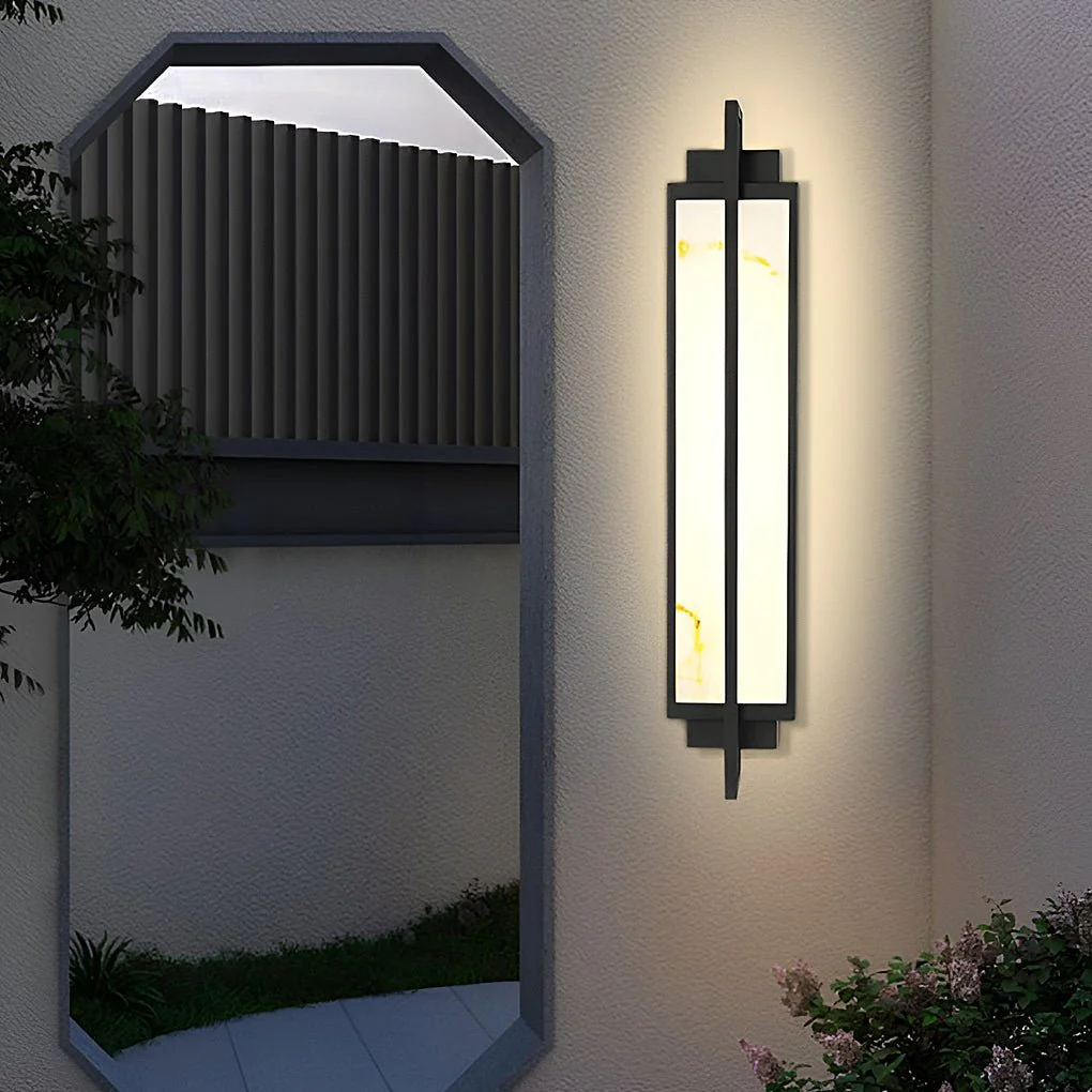 Gifed Modern LED Marble Outdoor Sconce Wall Lights - Image 3