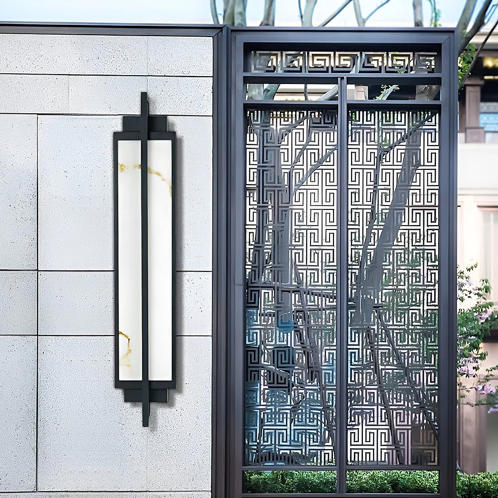 Gifed Modern LED Marble Outdoor Sconce Wall Lights - Image 4