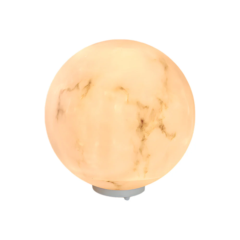 Gle Faux Moon Globe Marble Outdoor Pillar Light - Image 6