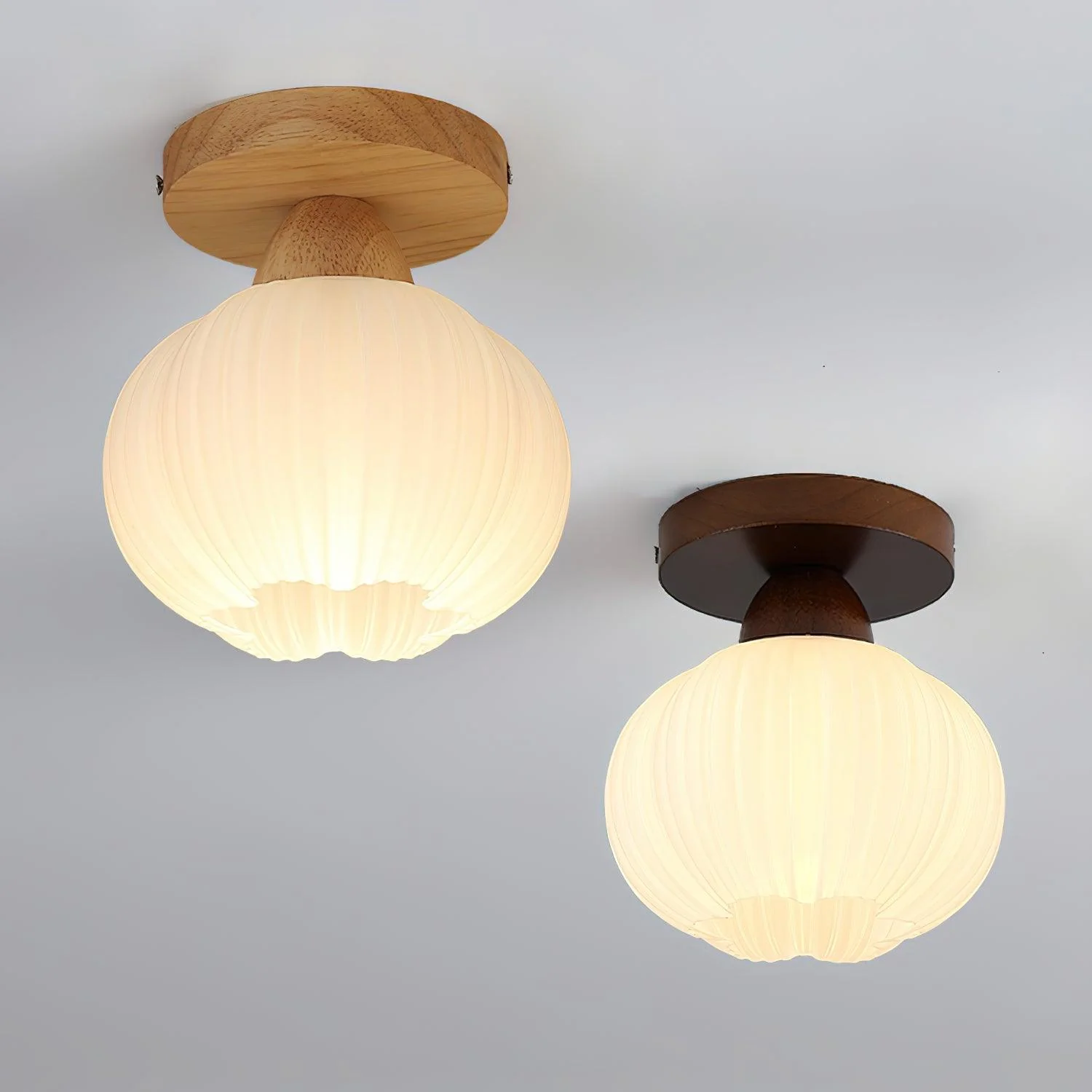 Gleam Large Flower Bag Wood Ceiling Lamp - Image 10