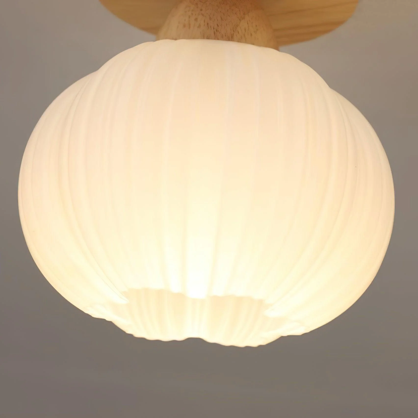 Gleam Large Flower Bag Wood Ceiling Lamp - Image 16