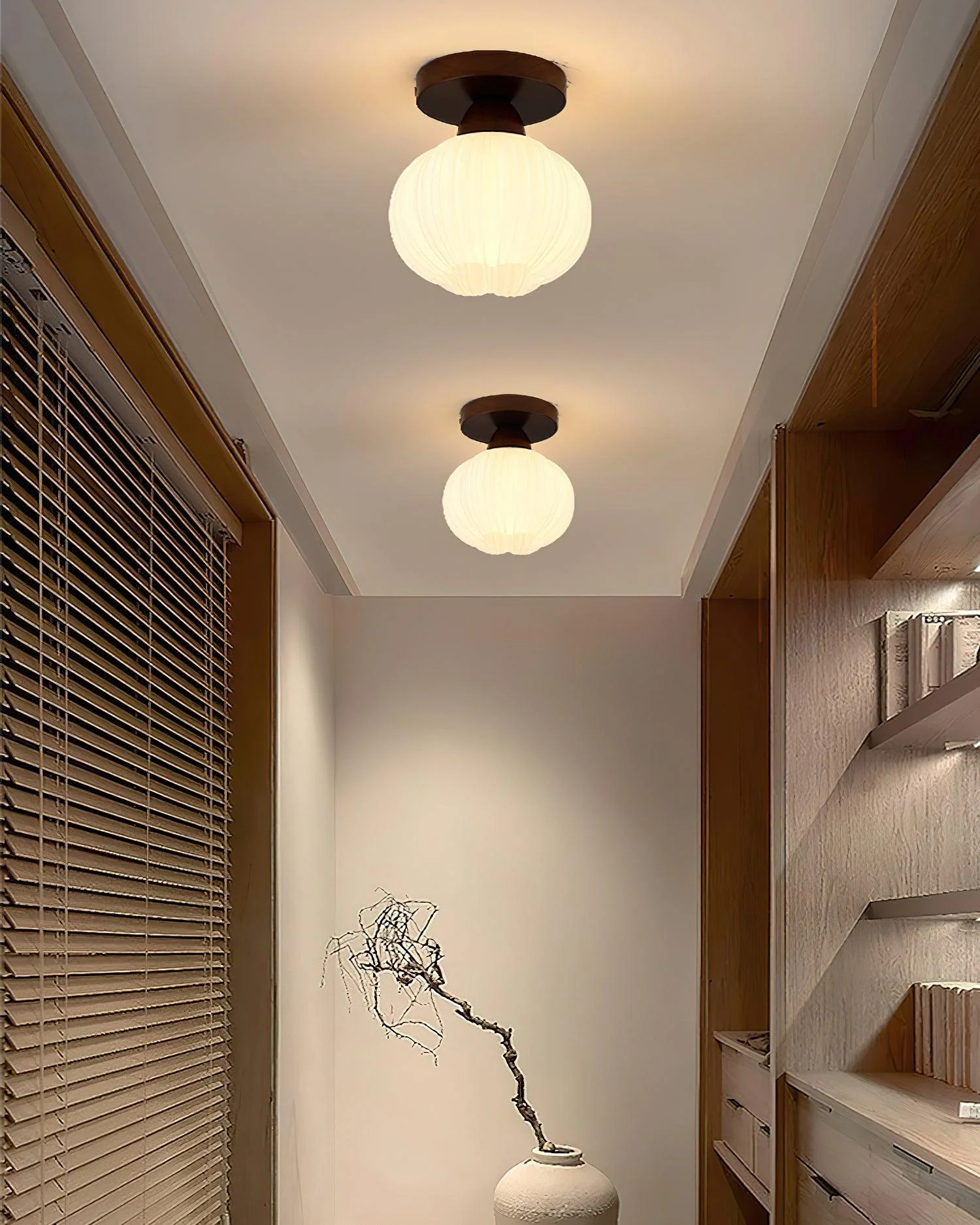 Gleam Large Flower Bag Wood Ceiling Lamp - Image 8