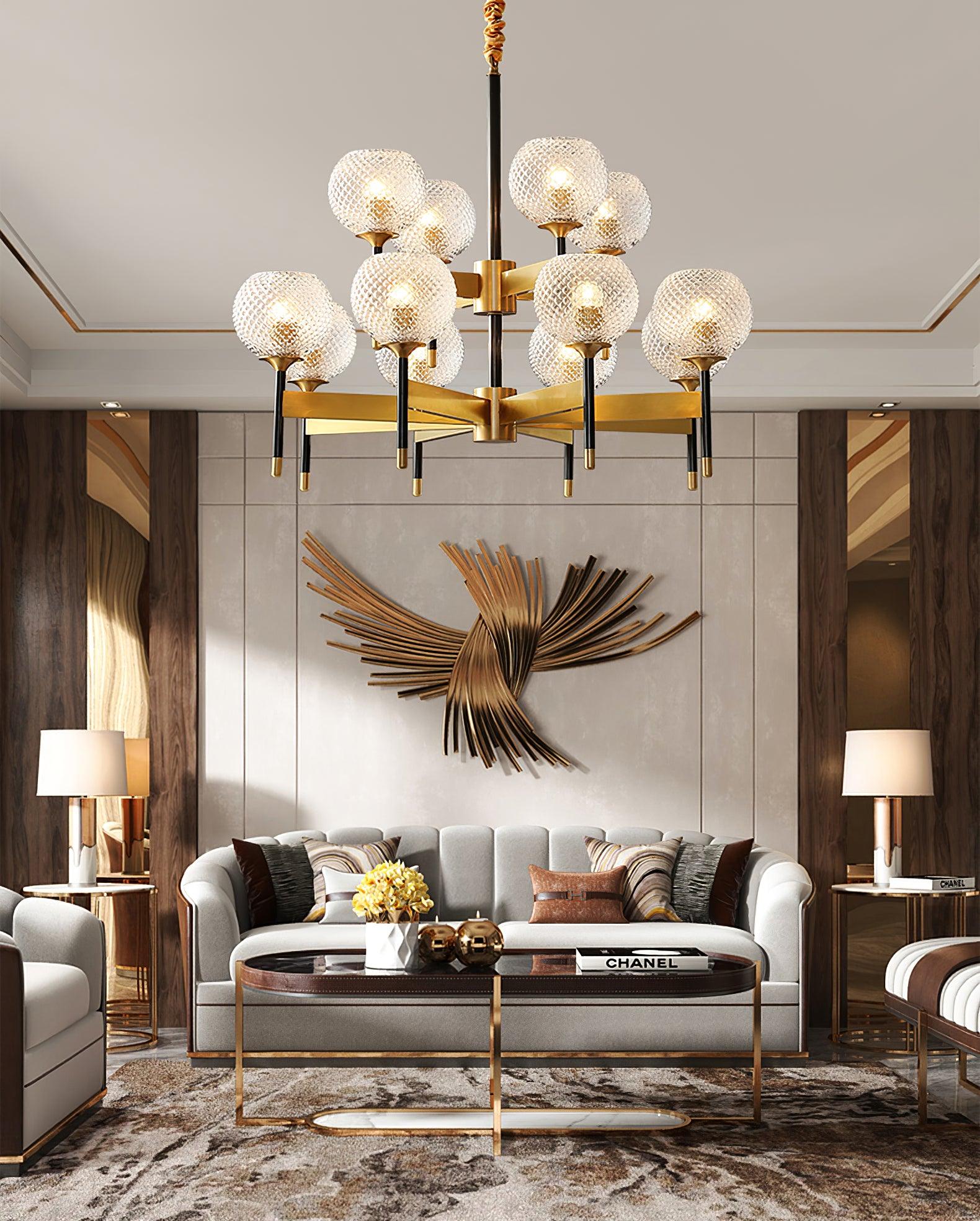 Glint Modern Brass Chandelier - Image 13
