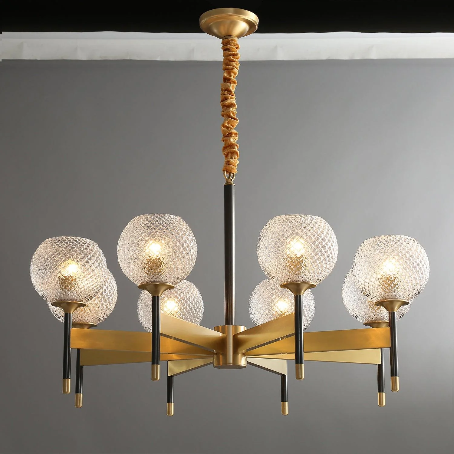 Glint Modern Brass Chandelier - Image 9