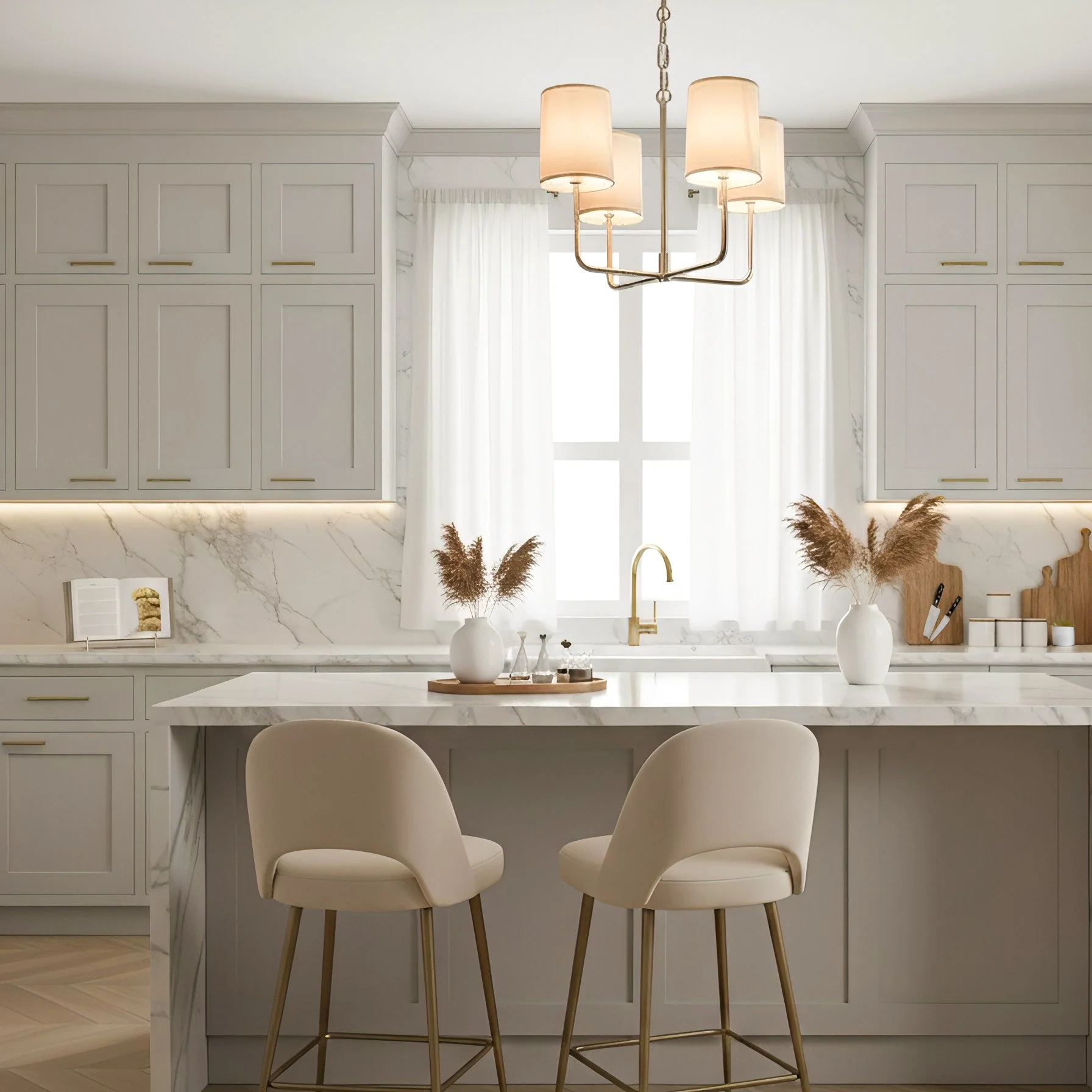 Go Contemporary Brass Chandelier - Image 11