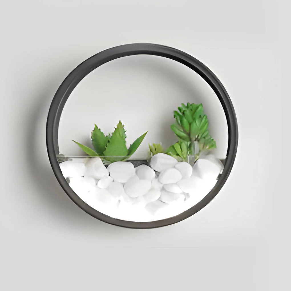 Grace Small Artificial Plants Modern Stones Outdoor Wall Light - Image 6