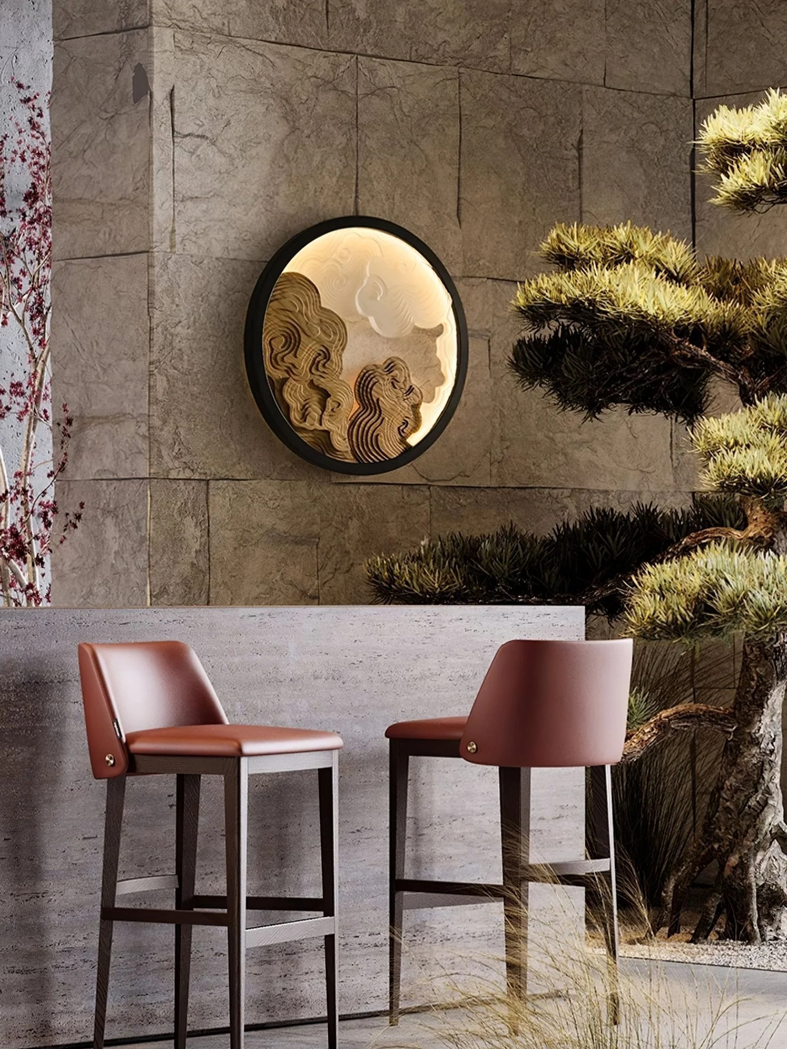Grayson Modern Wood Wall Lamp - Image 2