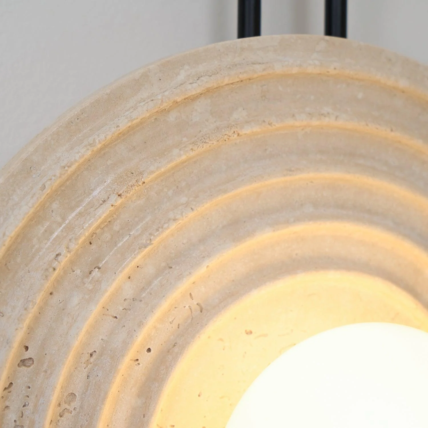 Growth Ring Contemporary Travertine Wall Light - Image 24