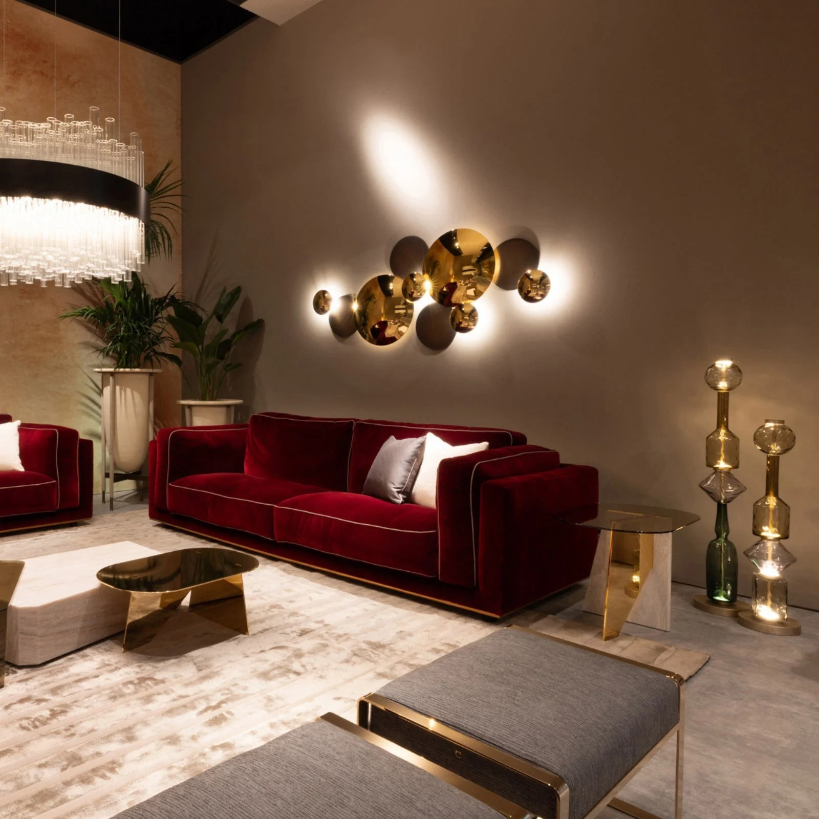 Gusto Modern Glass Floor Lamp - Image 4