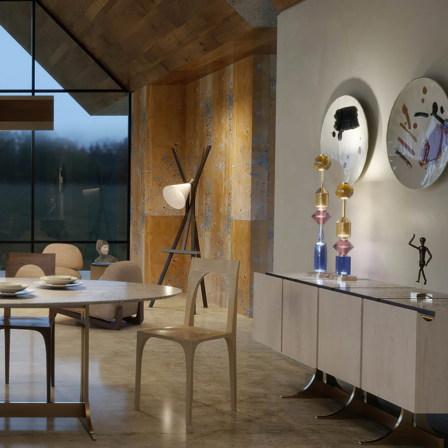 Gusto Modern Glass Table Lamp - Image 2