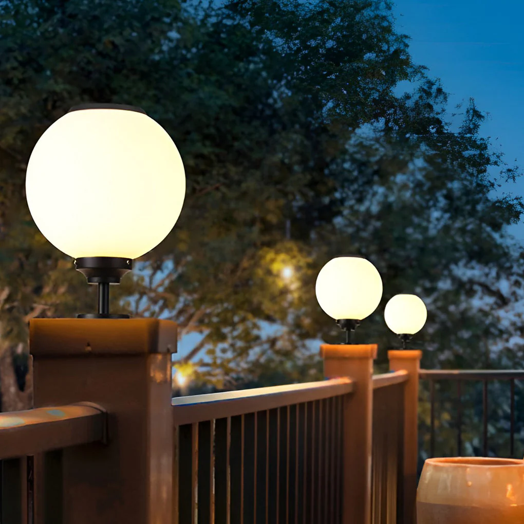Hael Ball Three Step LED Outdoor Post Caps Pillar Light - Image 6