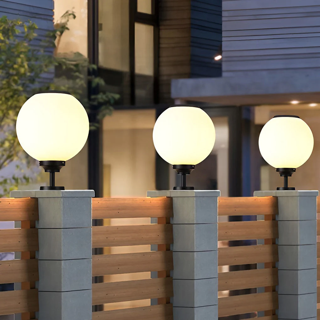 Hael Ball Three Step LED Outdoor Post Caps Pillar Light - Image 7