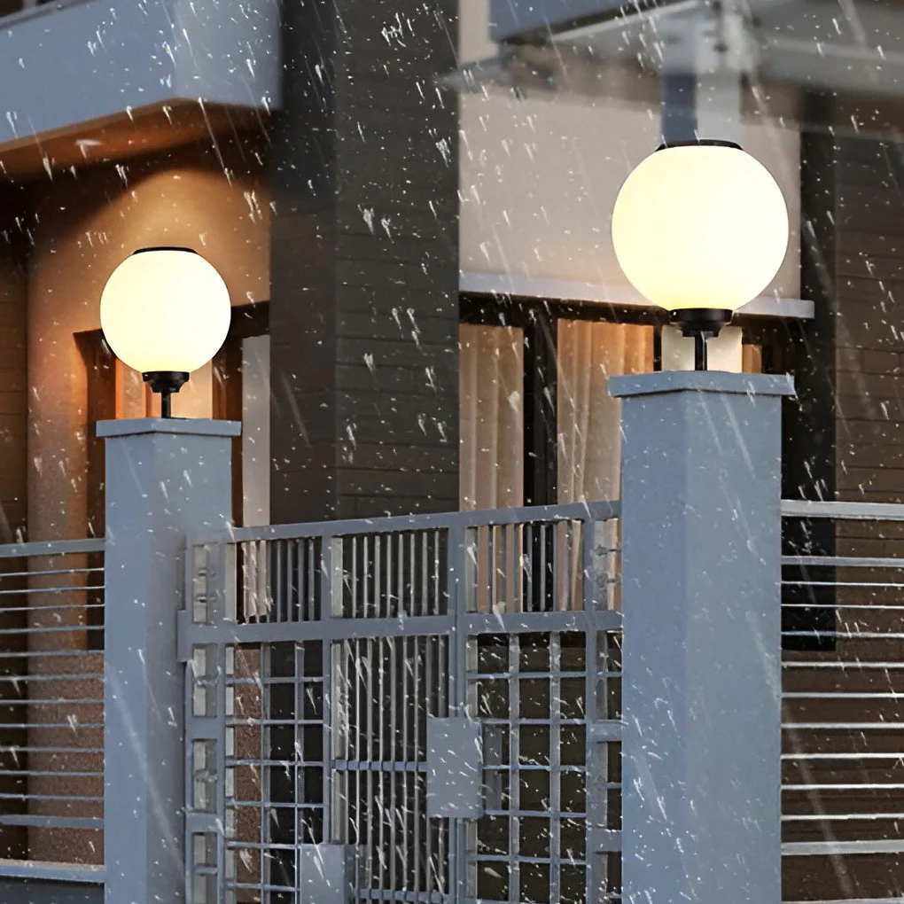 Hael Ball Three Step LED Outdoor Post Caps Pillar Light - Image 8