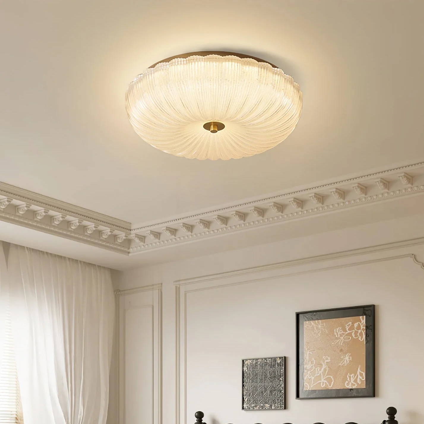 Halo Ceiling Light Ripple Glass - Image 10