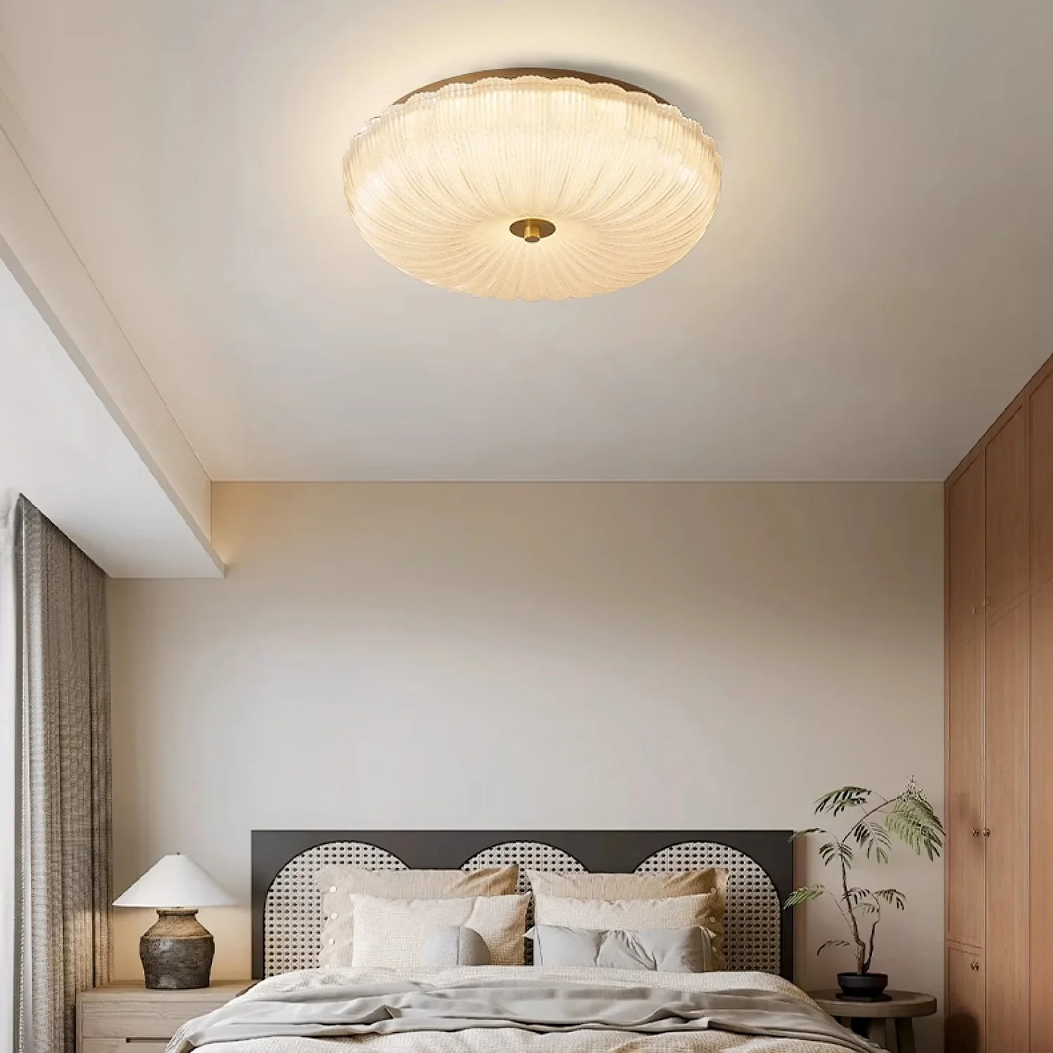 Halo Ceiling Light Ripple Glass - Image 2