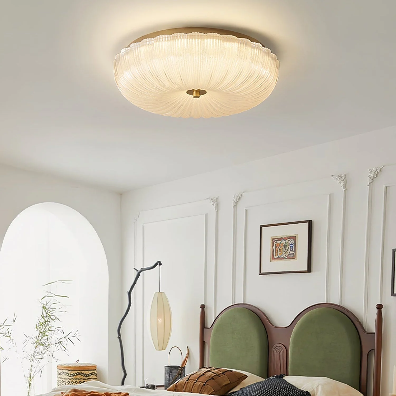 Halo Ceiling Light Ripple Glass - Image 7