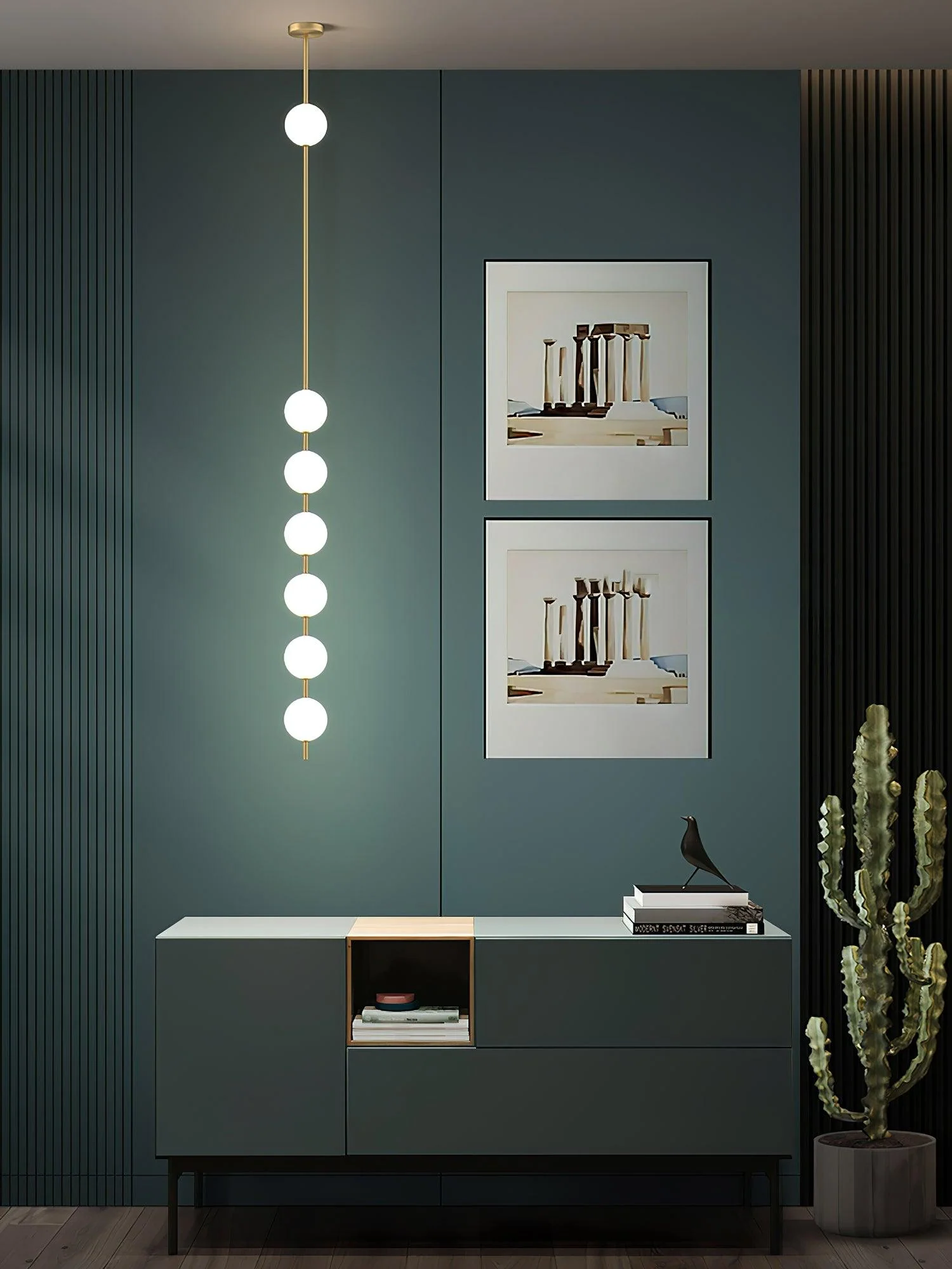 Halo Modern Brass Pendant Lamp - Image 12