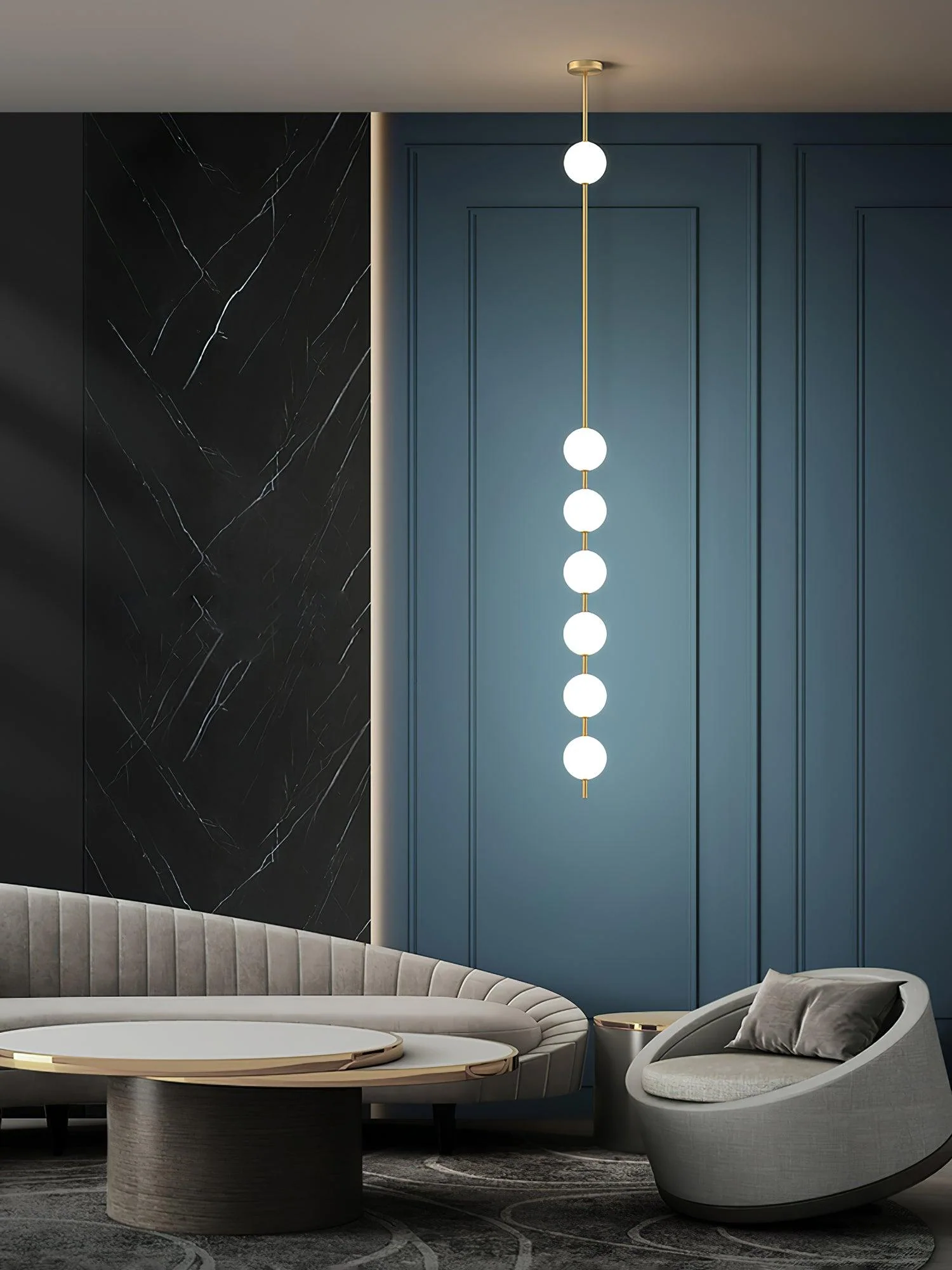 Halo Modern Brass Pendant Lamp - Image 34