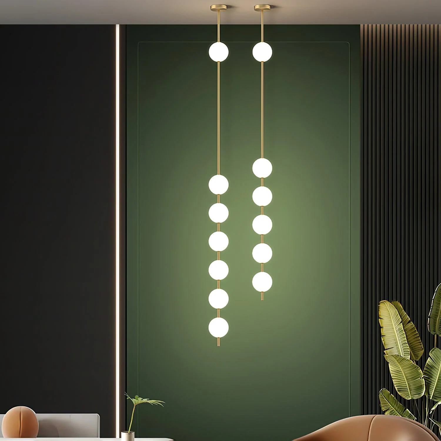 Halo Modern Brass Pendant Lamp - Image 4