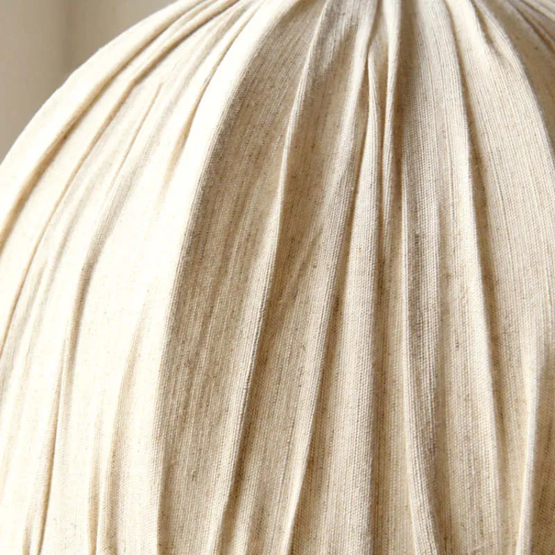 Haloa Vintage Pendant Light Beige, Fabric - Image 8