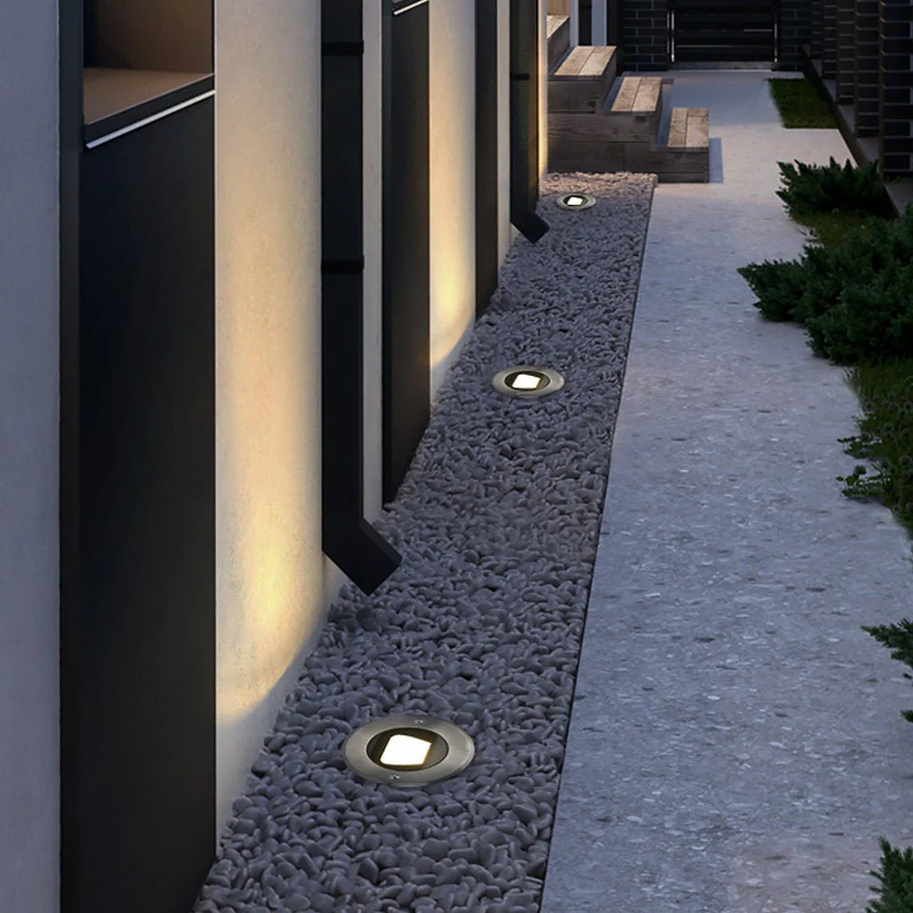 Halsey Ultra-thin Recessed LED Outdoor Step Lights - Image 3