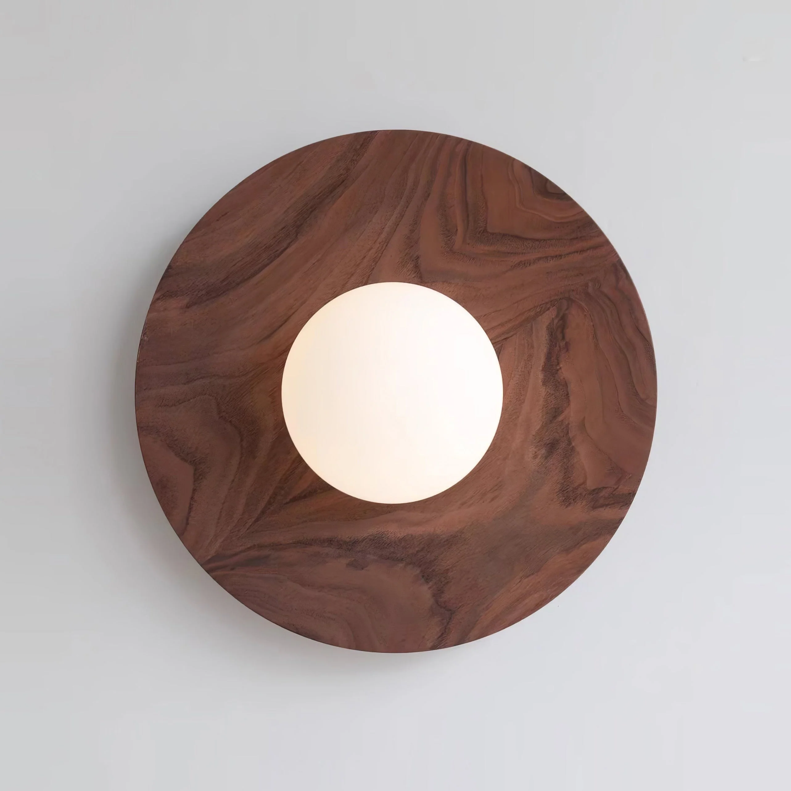 Harmonia Farmhouse Walnut Wood Wall Light - Image 12