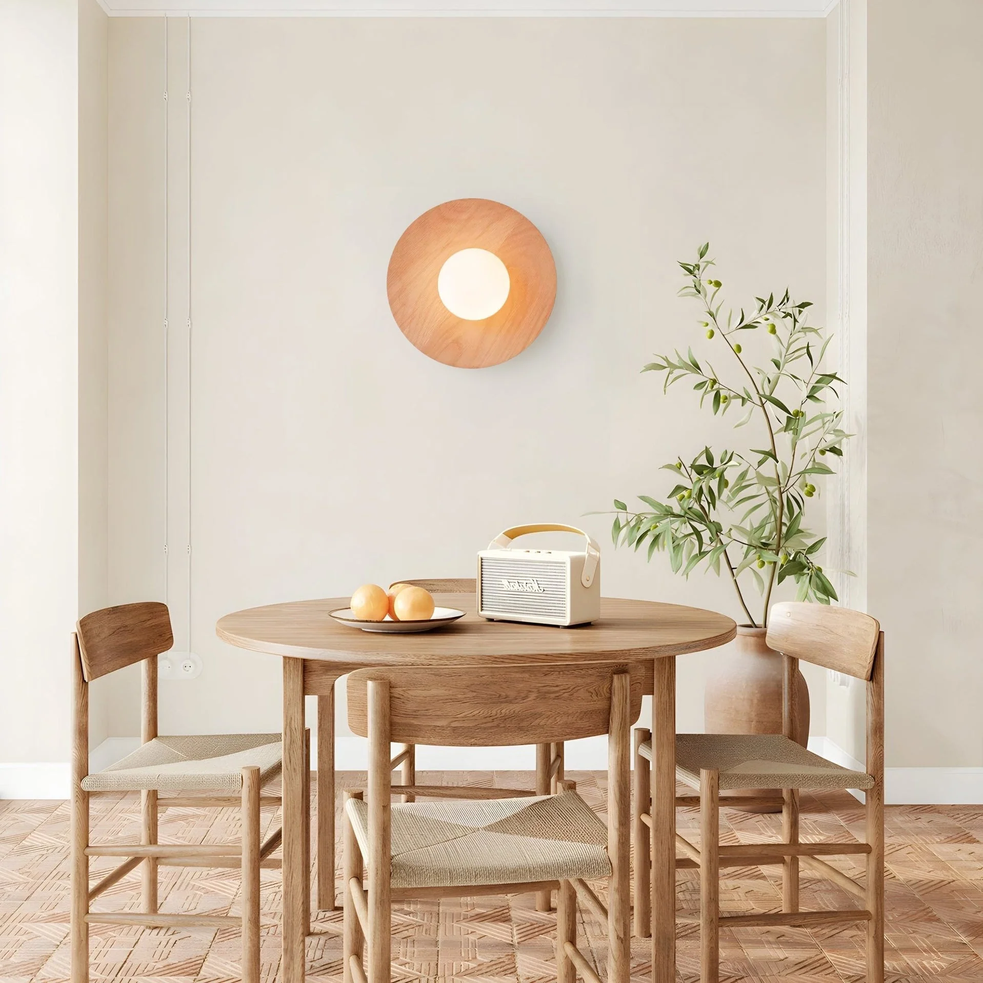 Harmonia Farmhouse Walnut Wood Wall Light - Image 3