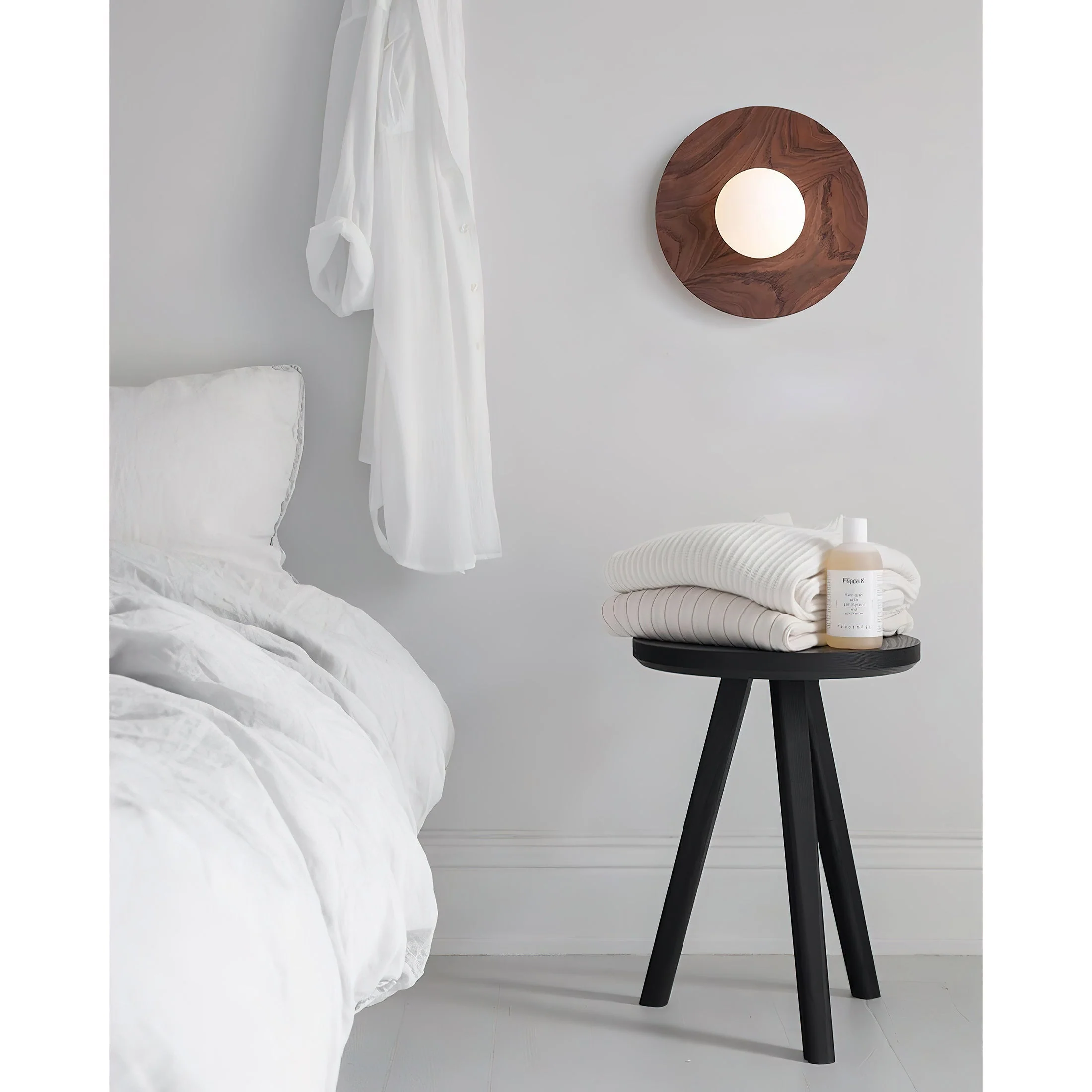Harmonia Farmhouse Walnut Wood Wall Light - Image 4