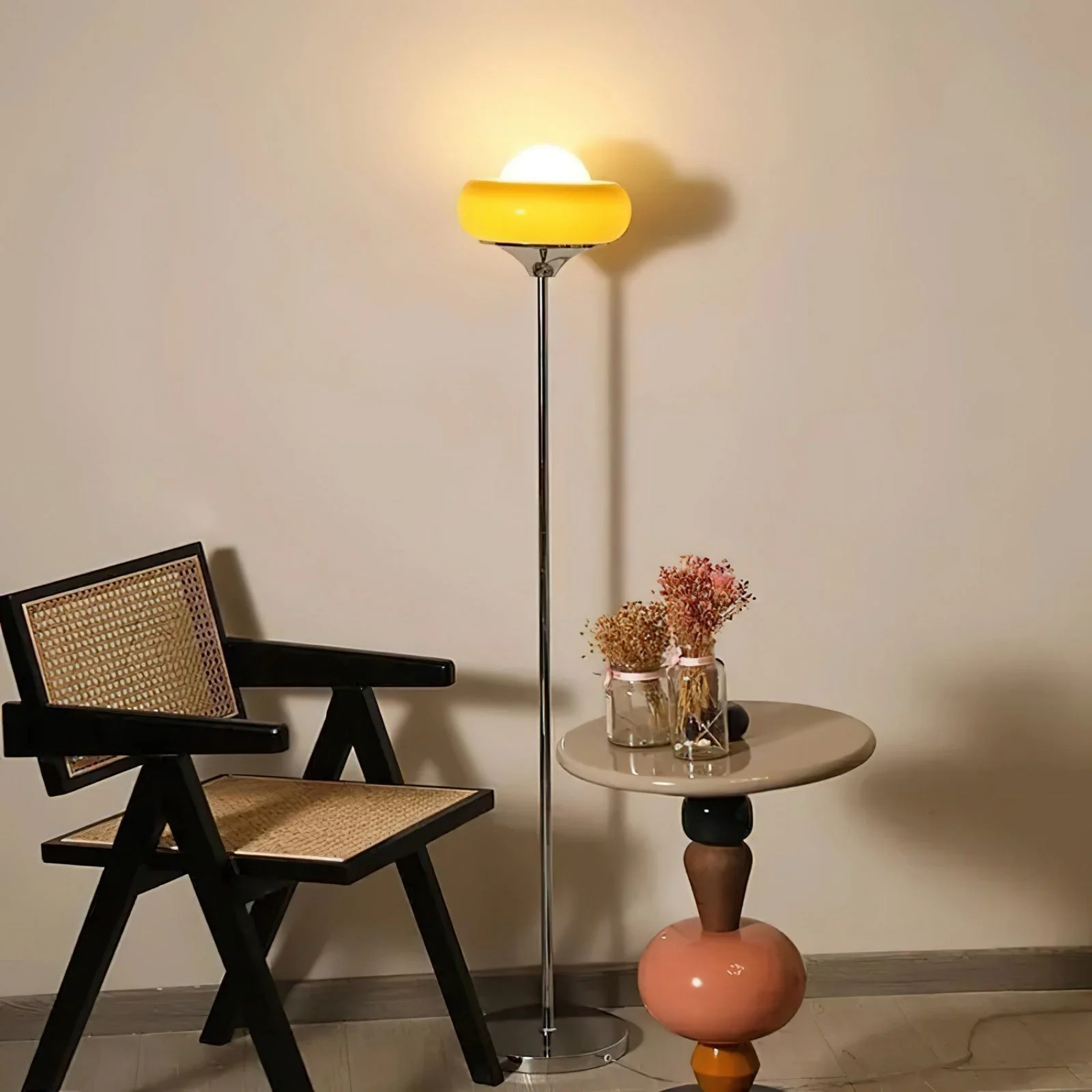 Harvey Modern Glass Floor Lamp - Image 2