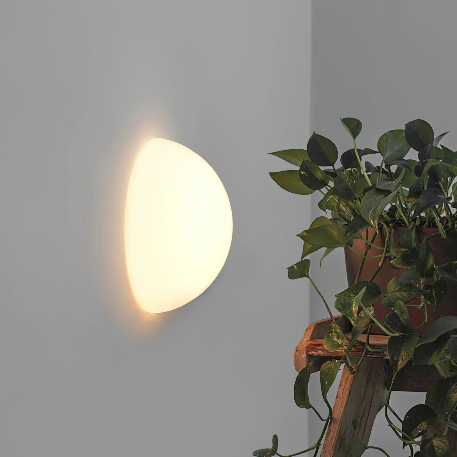 Hemisphere Modern Glass Wall Light - Image 2