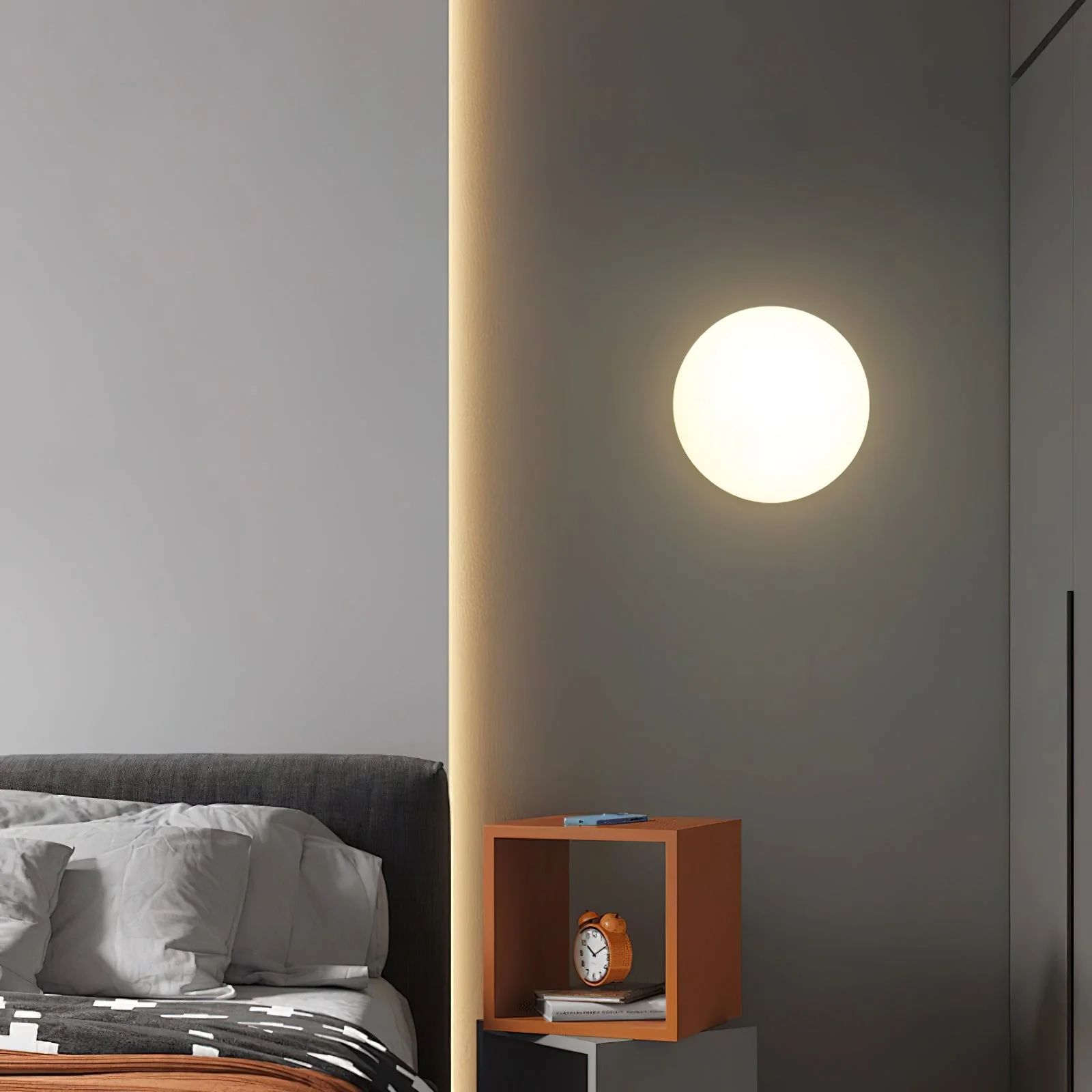 Hemisphere Modern Glass Wall Light - Image 5