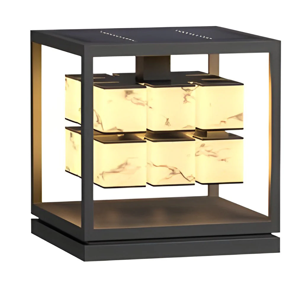 Herdsm Square LED Modern Steel Outdoor Post Caps Lights - Image 5
