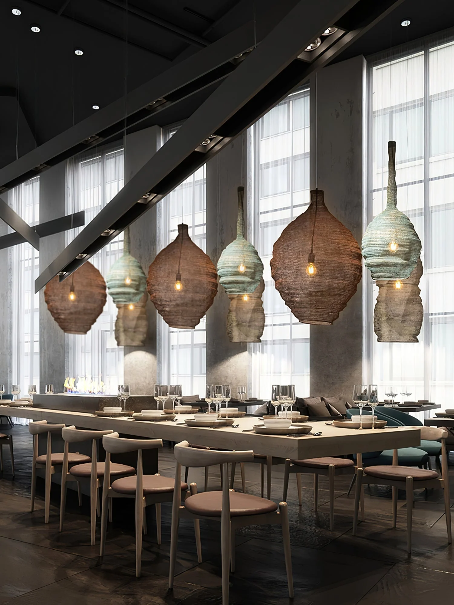 Hive Industrial Wire Pendant Lamps - Image 35