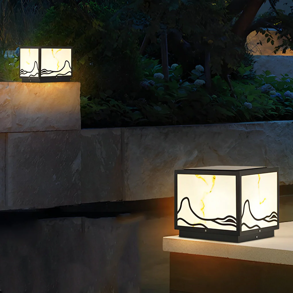 Holly Mountain Scenery Intelligent Post Caps Lights - Image 3