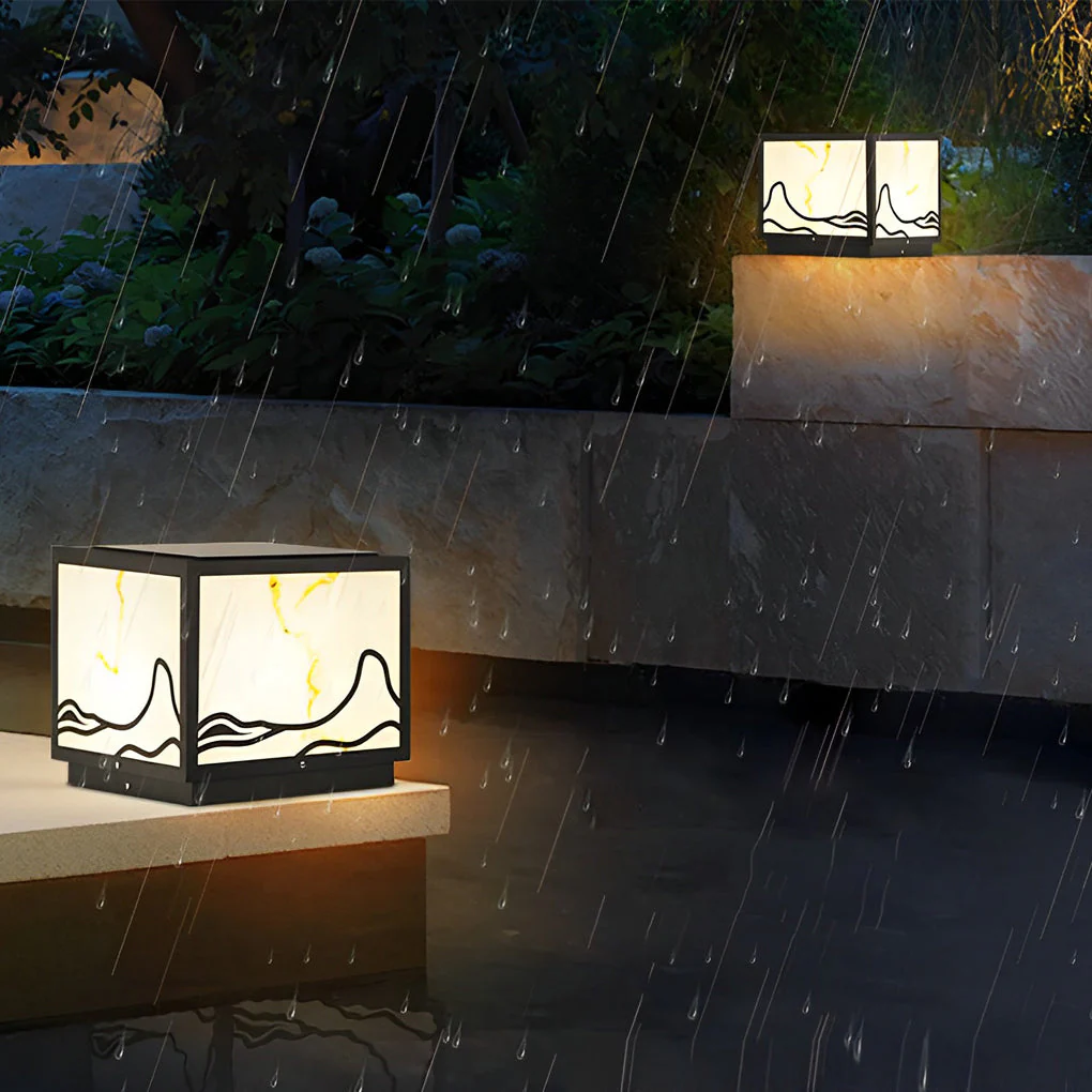 Holly Mountain Scenery Intelligent Post Caps Lights - Image 4
