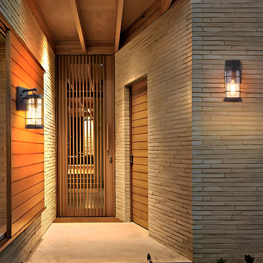 Honou Retro Rustic Glass Exterior Wall Lights - Image 4