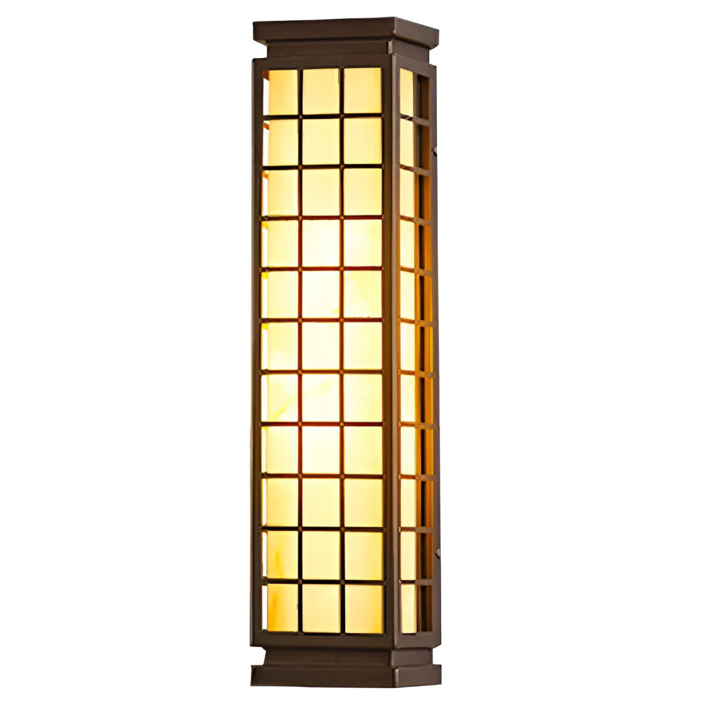 Horace Classic Rectangular Vintage Marble Outdoor Wall Lights - Image 9