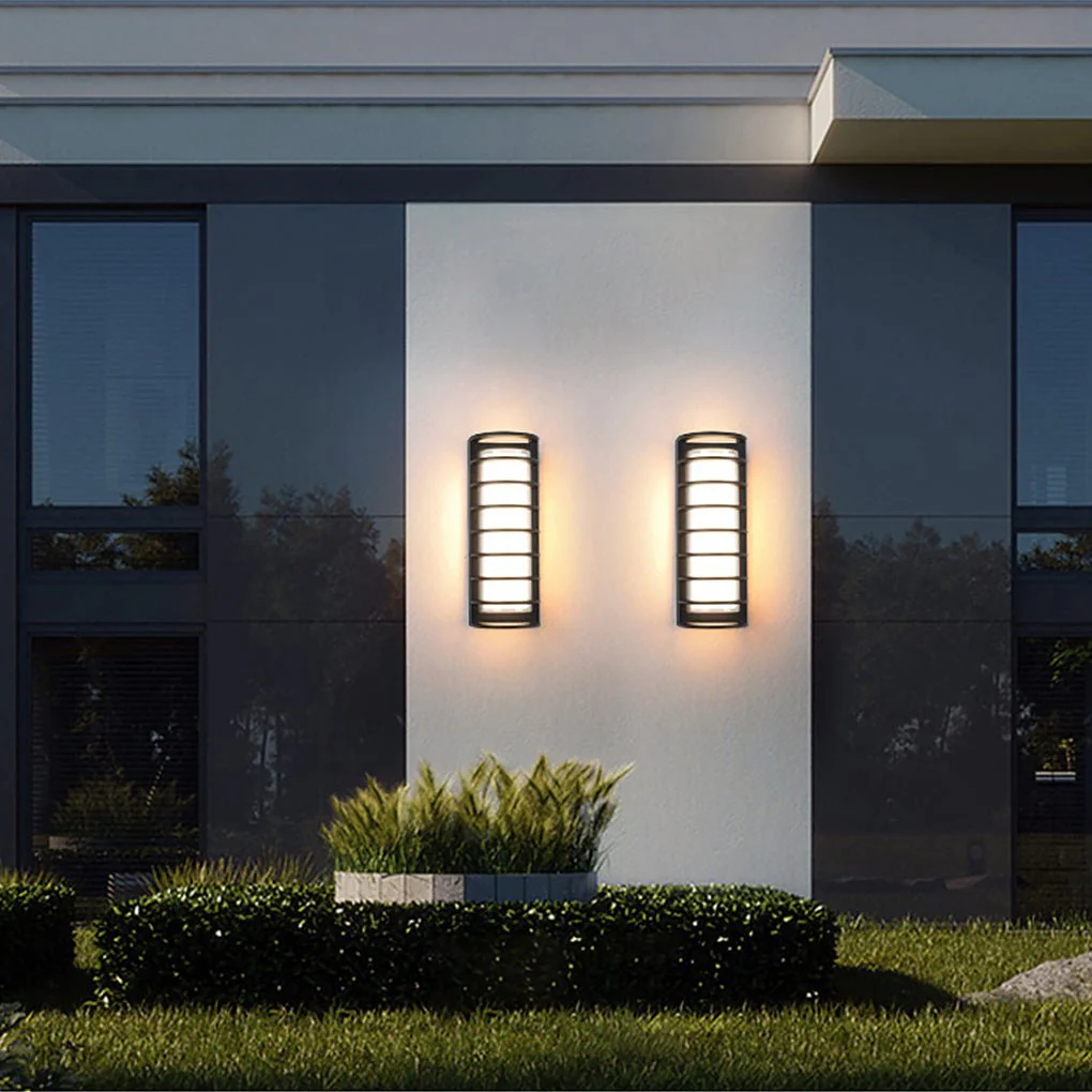 Idelle Double-layer Lampshade Gate Outdoor Wall Sconces - Image 10