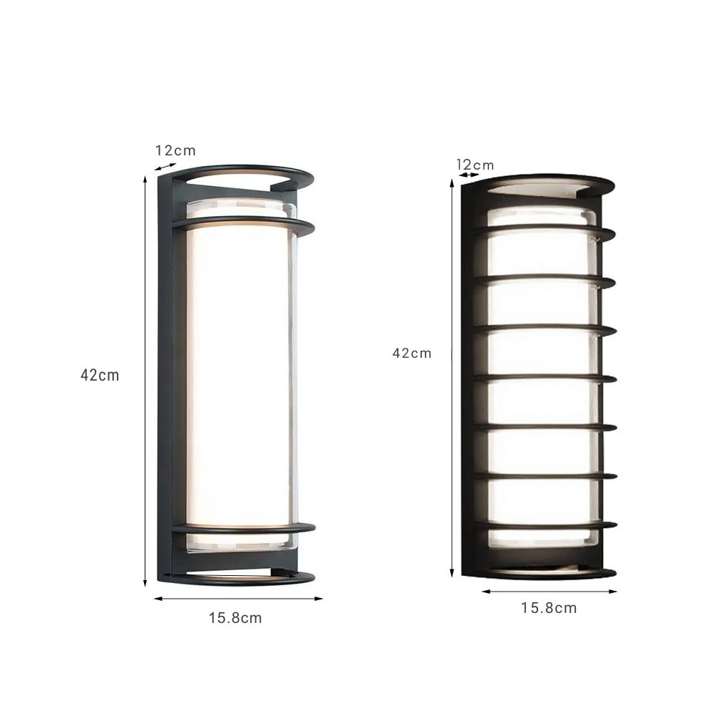 Idelle Double-layer Lampshade Gate Outdoor Wall Sconces - Image 4
